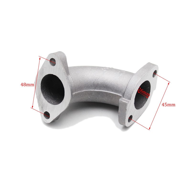 PRO BAT 26MM Intake Manifold Pipe Gasket Spacer Screw Kit for 110cc 125cc 140cc 150cc 160cc Pit Dirt Bike ATV Lifan YX SSR Coolster 56-2 FA (Silver) - Image 2